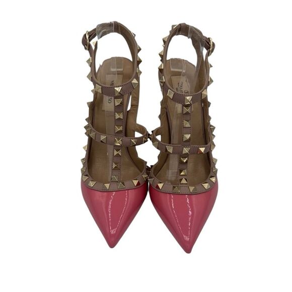 New Valentino Garavani Rockstud Patent
Slingback Pump Pink Size 38/ US 8 - Picture 2 of 14